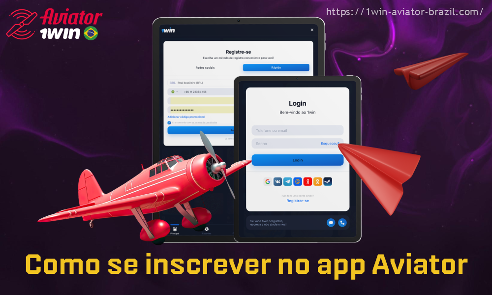 Os brasileiros que visitarem o 1win Aviator pela primeira vez poderão se inscrever diretamente no aplicativo móvel