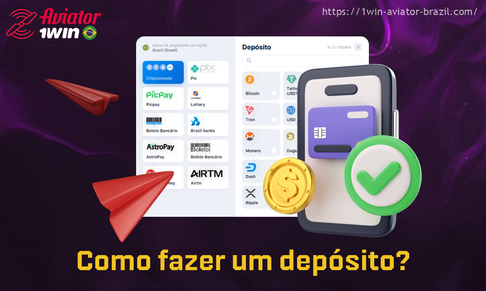Os usuários brasileiros podem fazer um depósito no 1win Aviator a qualquer momento, usando qualquer método conveniente da lista fornecida