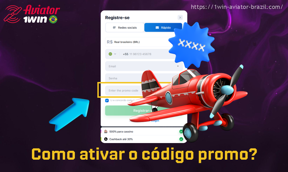 Os jogadores brasileiros podem ativar o código promocional 1win Aviator em apenas alguns segundos durante o processo de registro